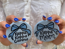 Load image into Gallery viewer, Kappa Kappa Gamma Sorority Game Day Button Mom Button