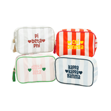 Load image into Gallery viewer, Sororoity Cabana Striped Bag
