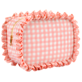 Customized Ruffle Cosmetic Bag – Pink