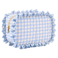 Customized Ruffle Cosmetic Bag – Blue