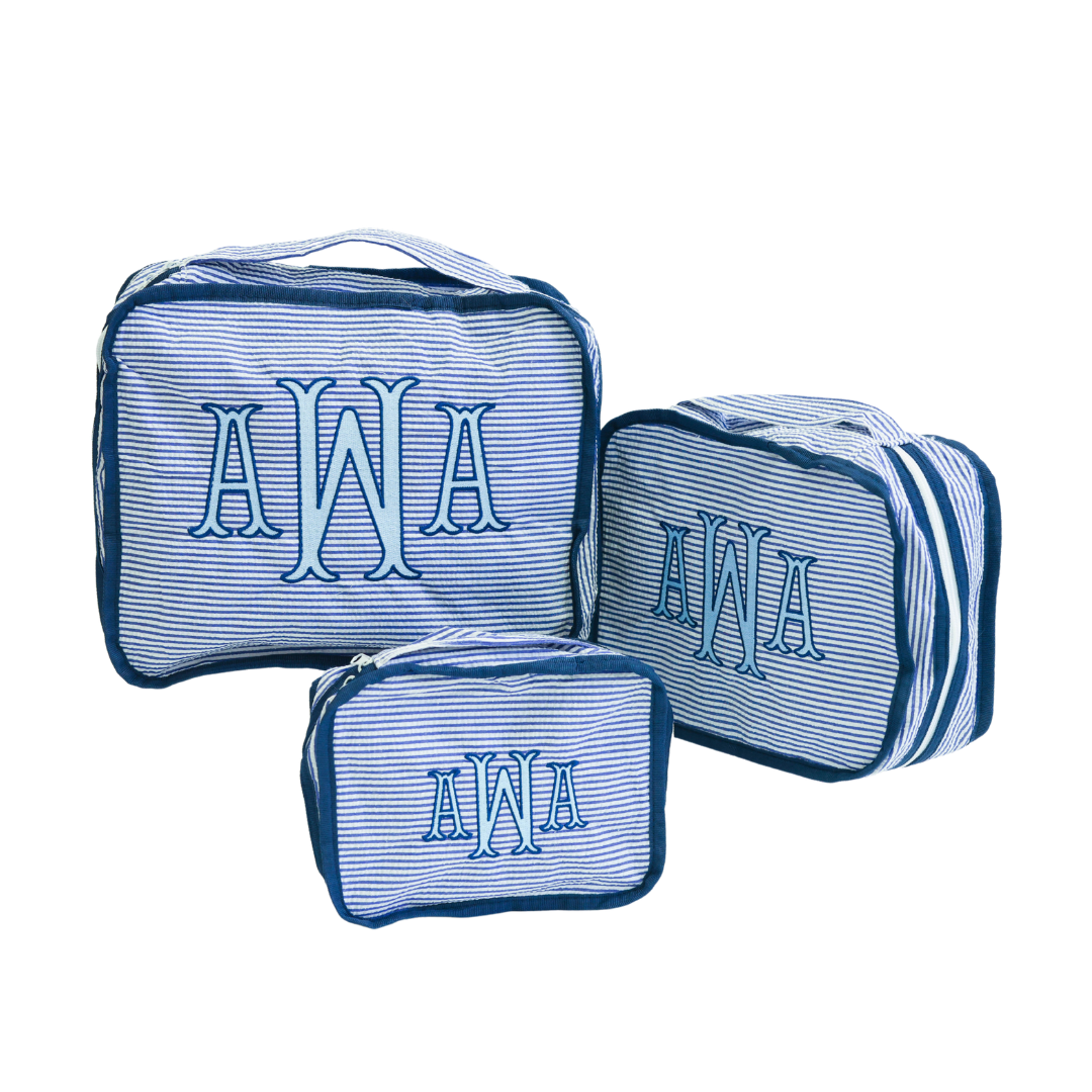 Seersucker Packing Cube set of 3