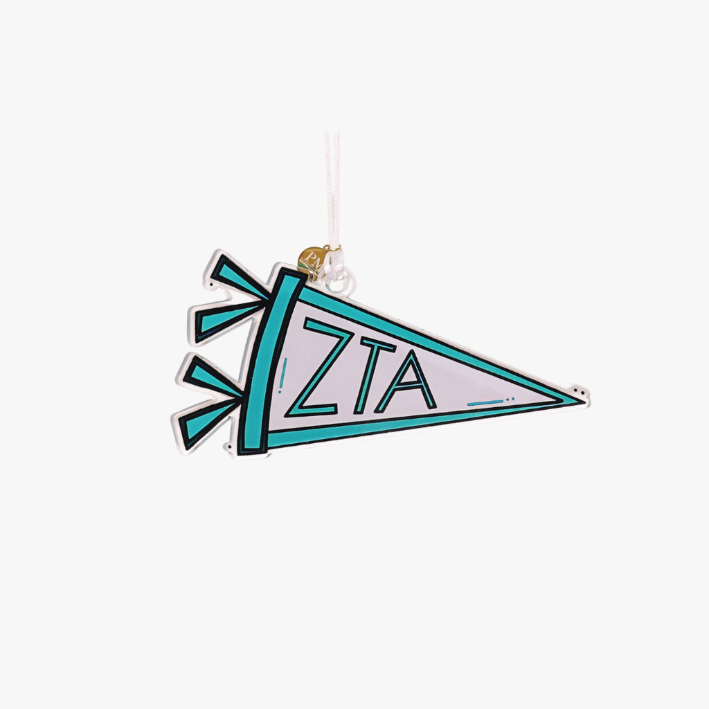 Zeta Tau Alpha Acrylic Pennant Ornament