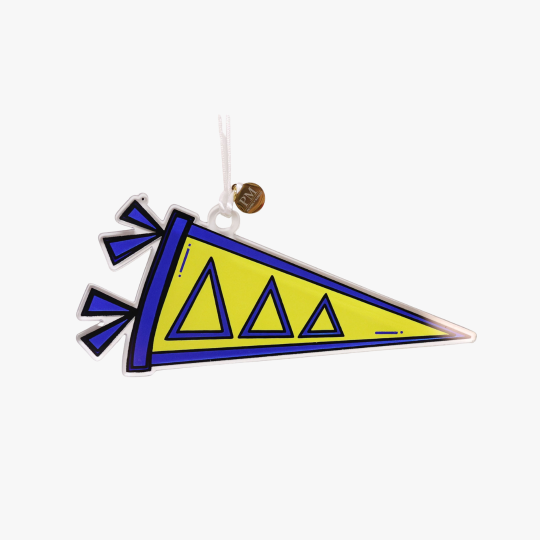Delta Delta Delta Acrylic Pennant Ornament