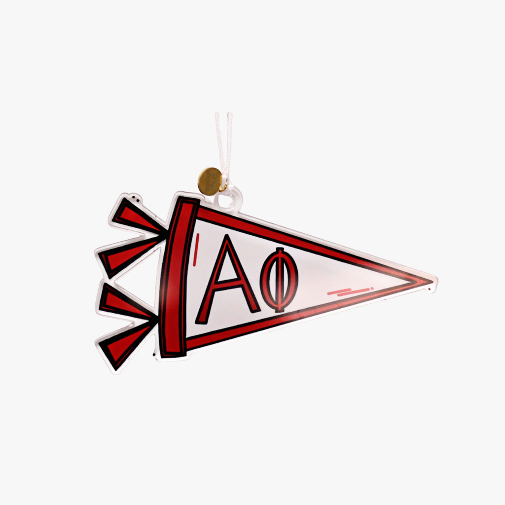 Alpha Phi Acrylic Pennant Ornament