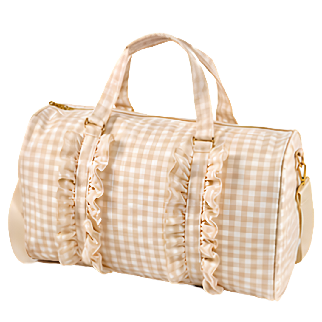 Customized Ruffle Duffle – Nude