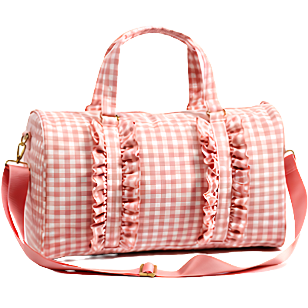 Customized Ruffle Duffle – Pink