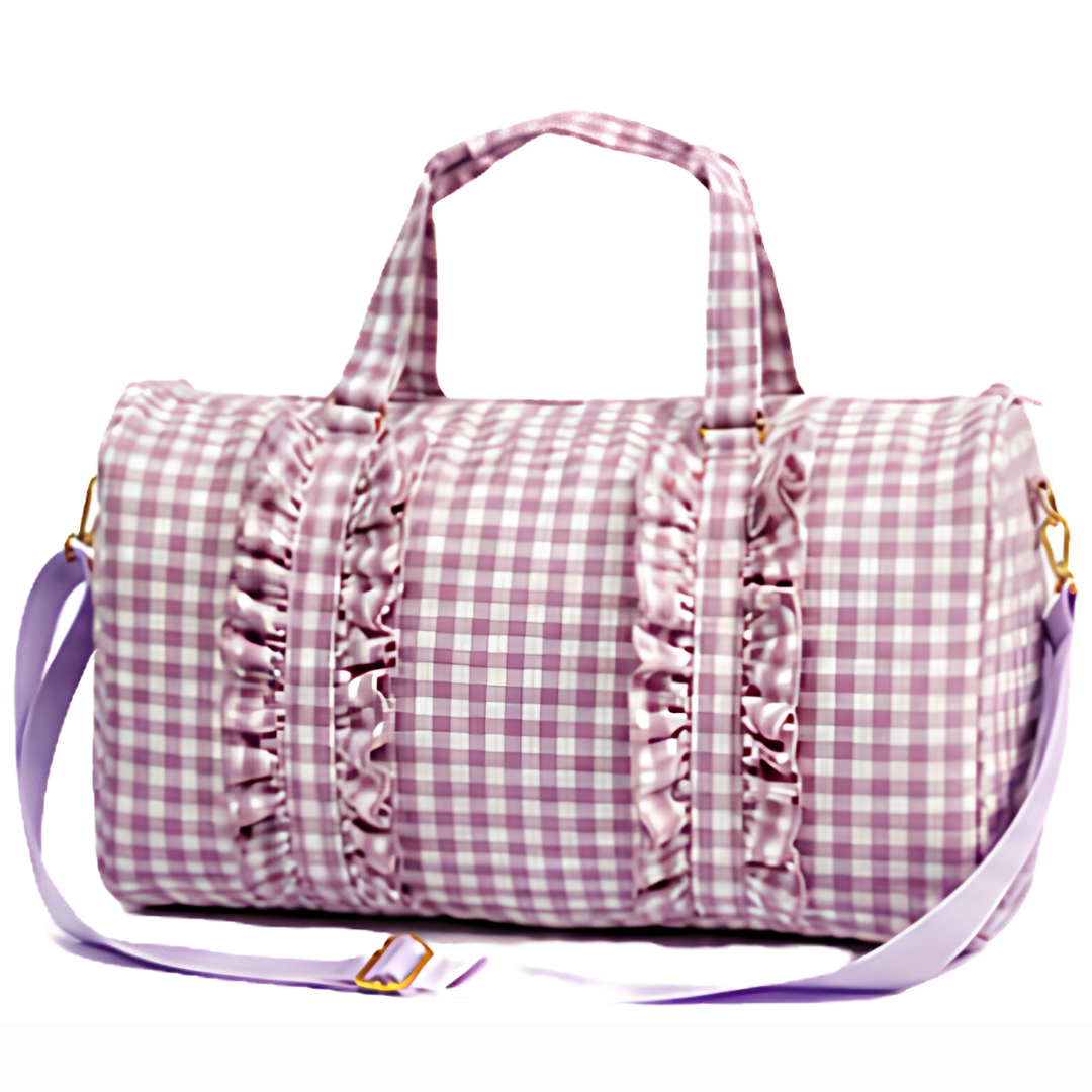 Customized Ruffle Duffle – Lilac