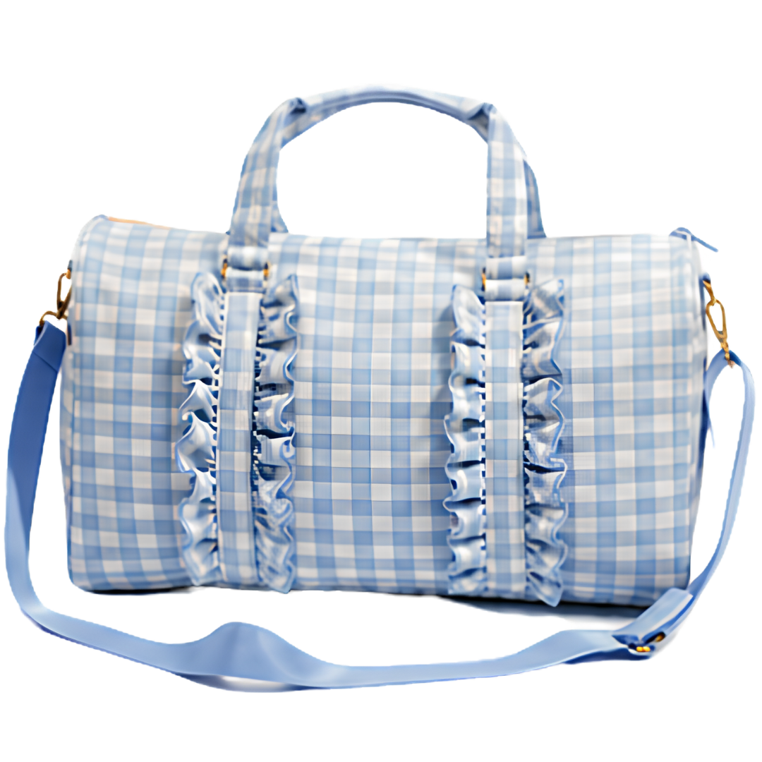 Customized Ruffle Duffle – Blue