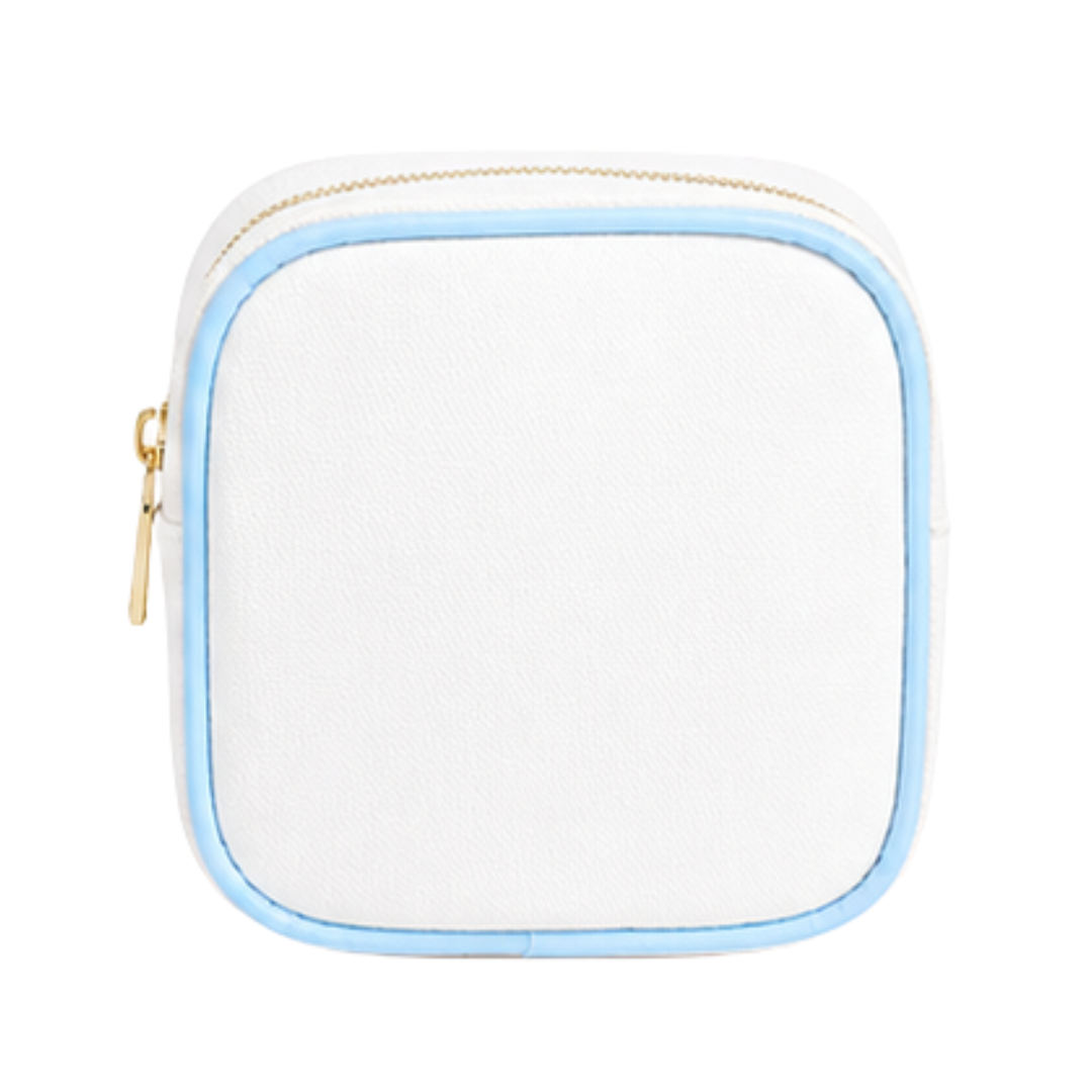 Customized Canvas Cosmetic Bag – Light Blue