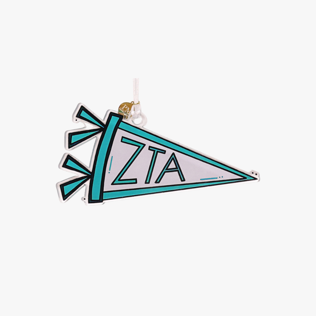 Zeta Tau Alpha Acrylic Pennant Ornament