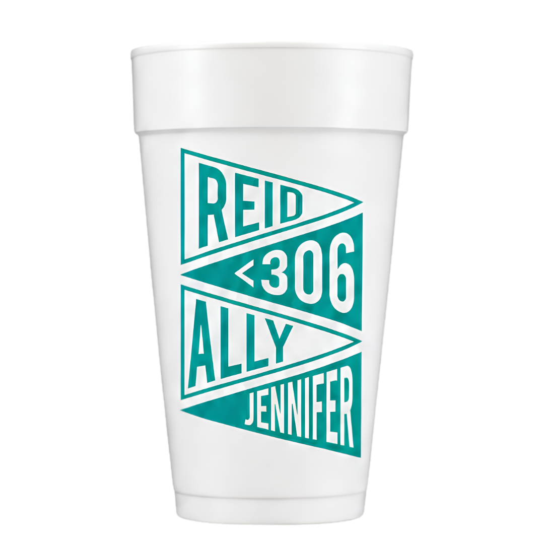 Custom Dorm Cups Styrofoam set of 100