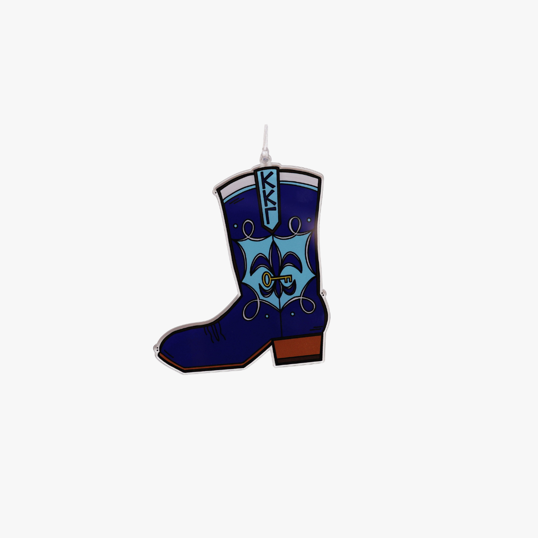Kappa Kappa Gamma Acrylic Boot Ornament