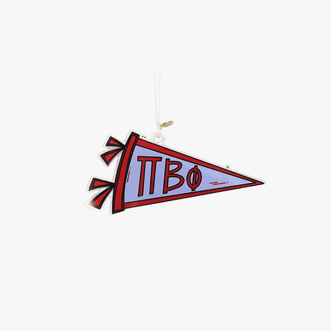 Pi Beta Phi Acrylic Pennant Ornament