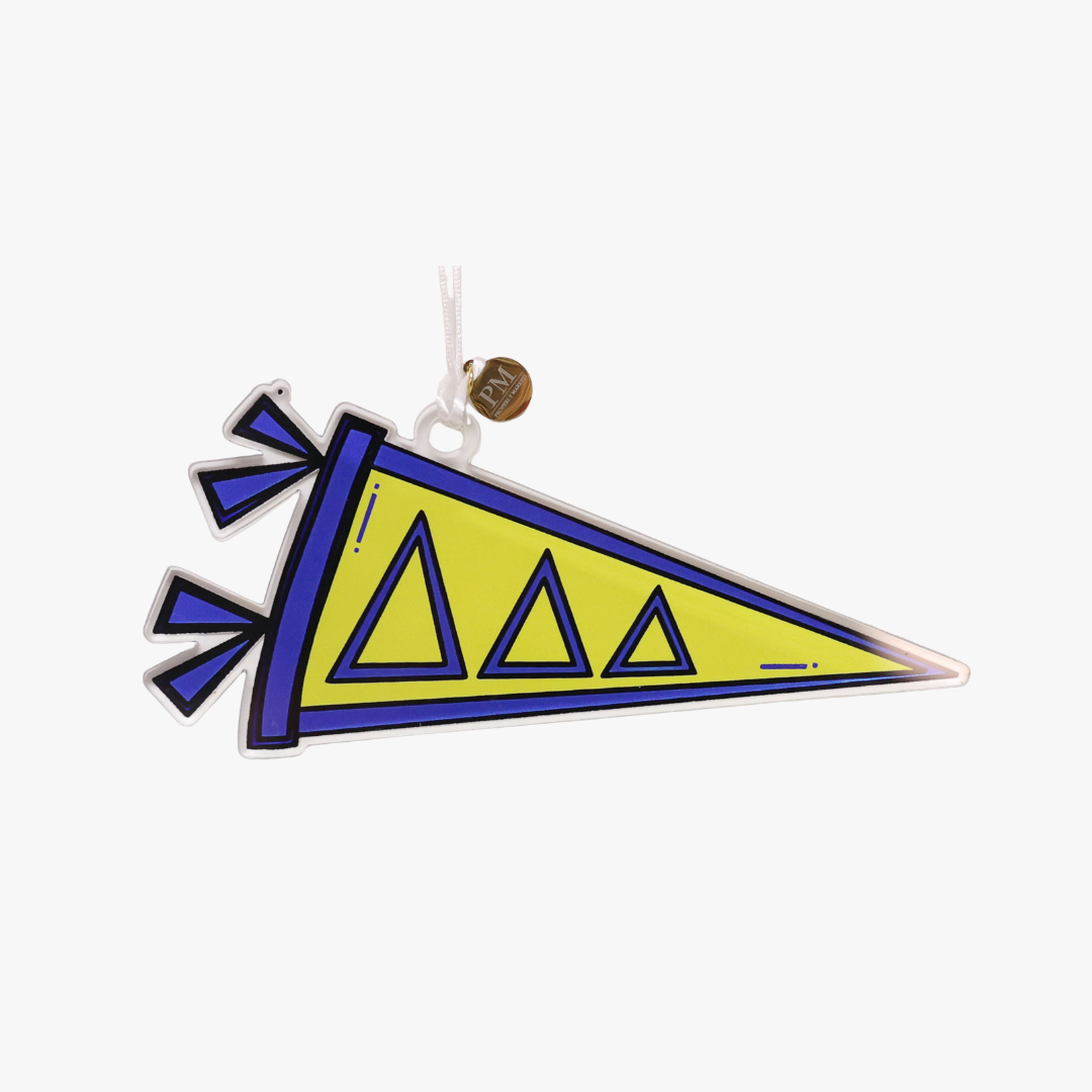 Delta Delta Delta Acrylic Pennant Ornament