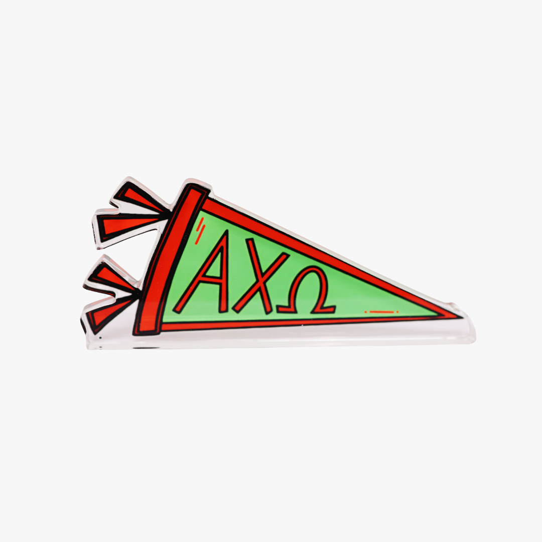 Alpha Chi Omega Acrylic Pennant Ornament