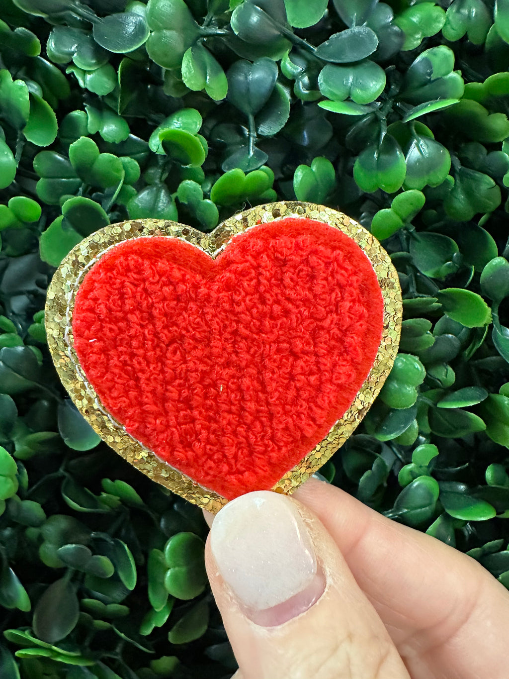 Mini Heart Chenille Patch
