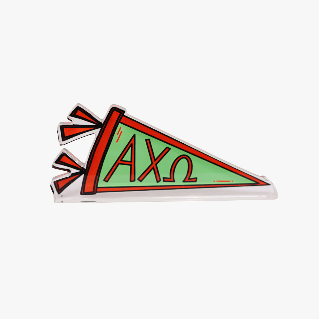 Alpha Chi Omega Acrylic Pennant Ornament