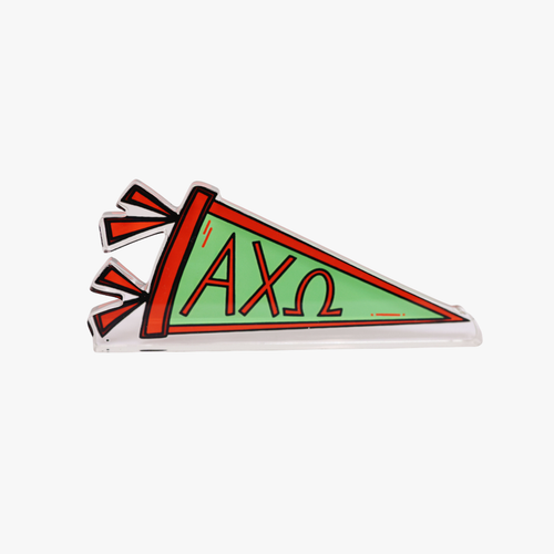 Alpha Chi Omega Acrylic Pennant Ornament