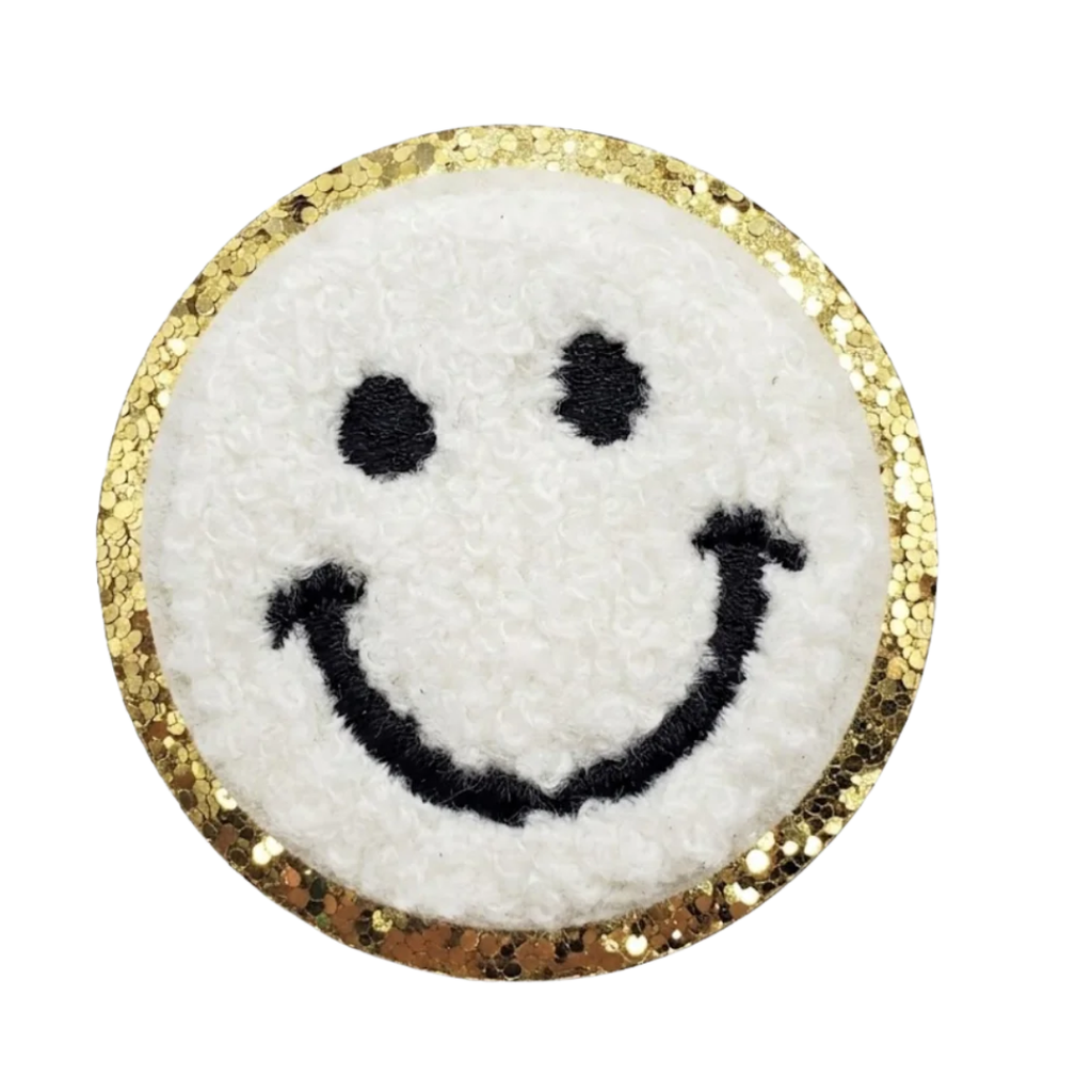 Smilie Face Chenille Patches