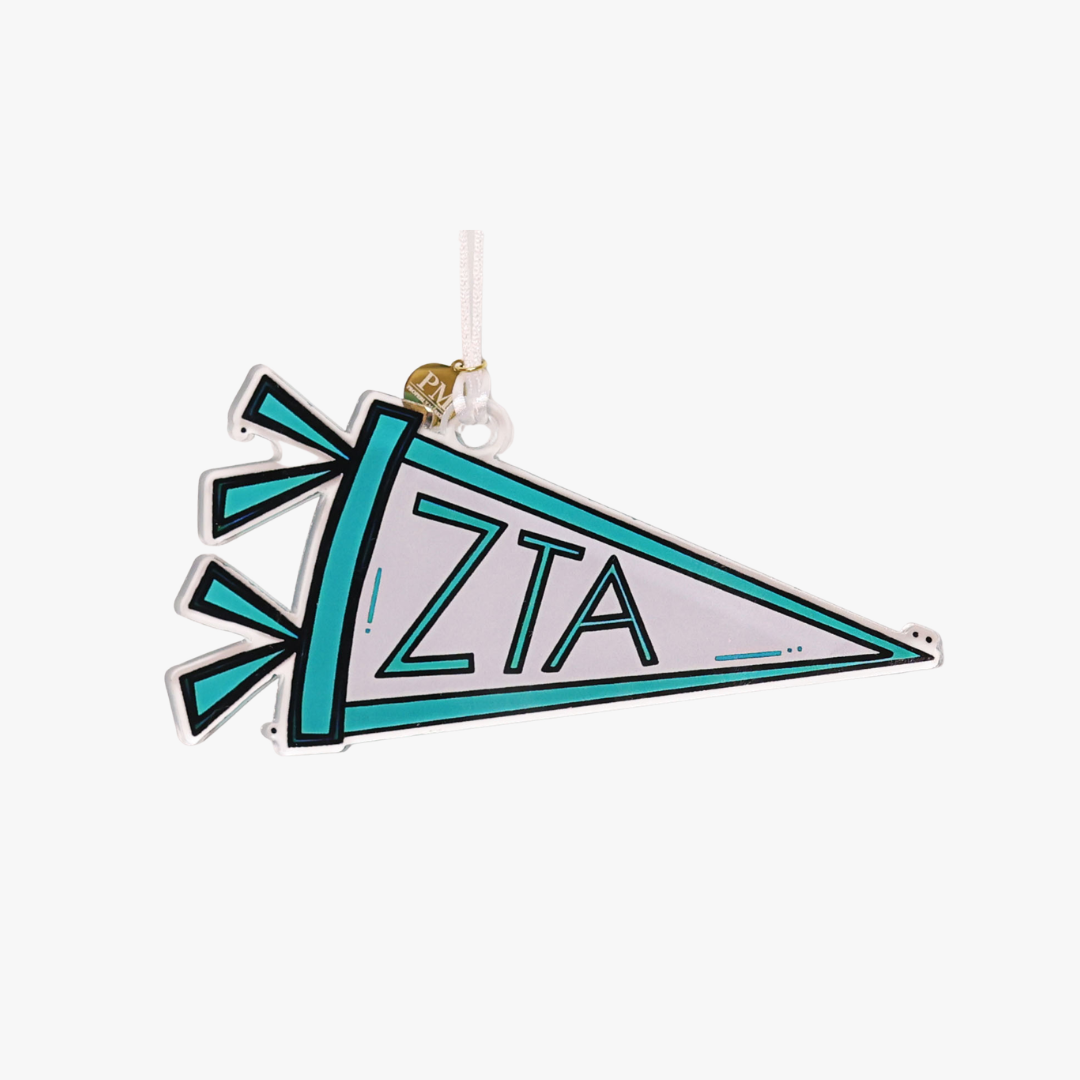 Zeta Tau Alpha Acrylic Pennant Ornament