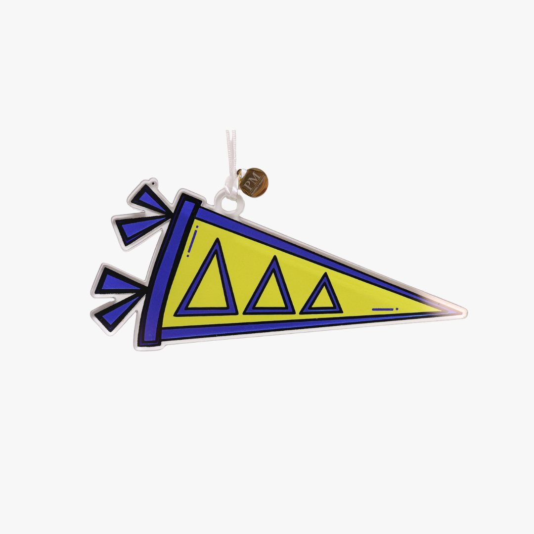 Delta Delta Delta Acrylic Pennant Ornament