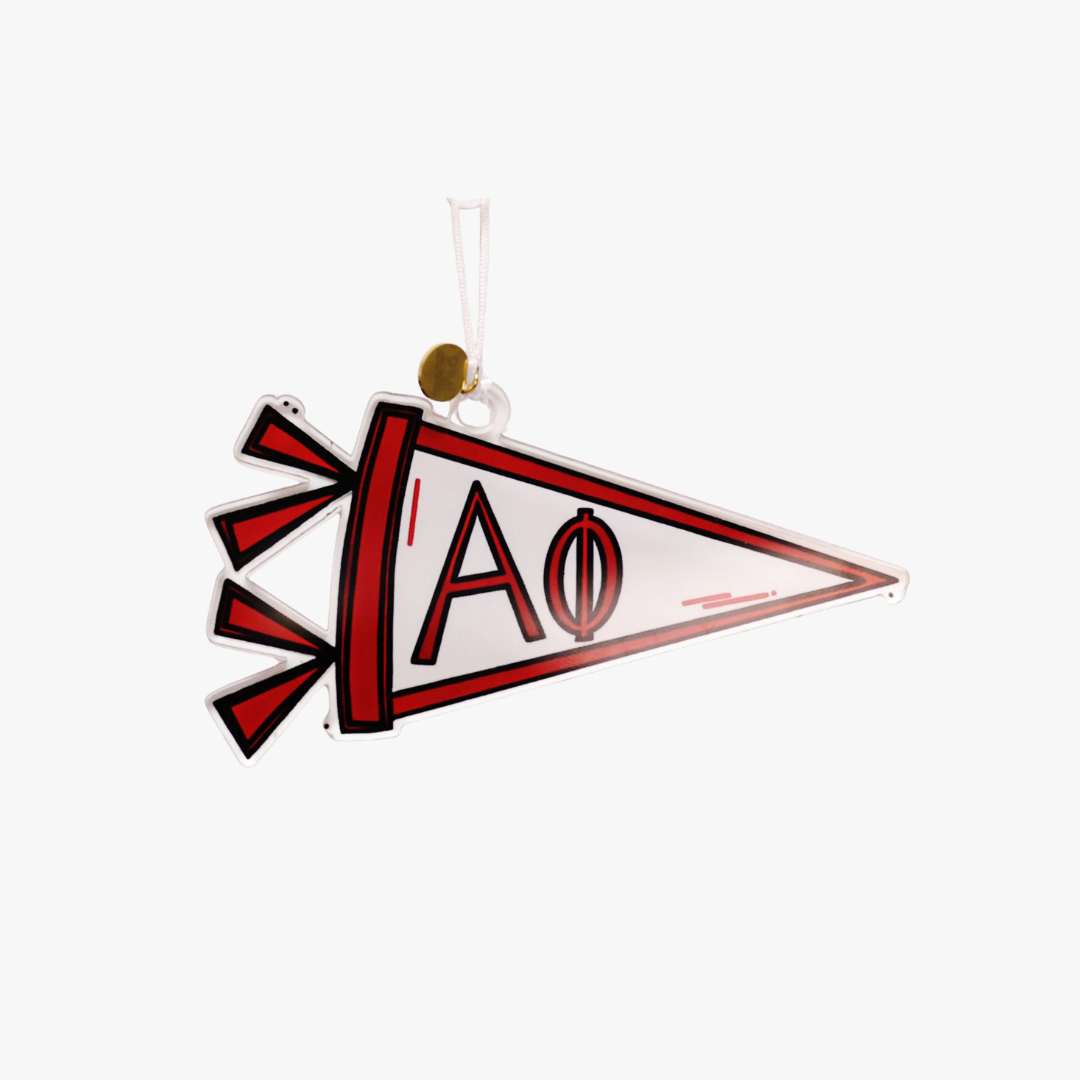 Alpha Phi Acrylic Pennant Ornament