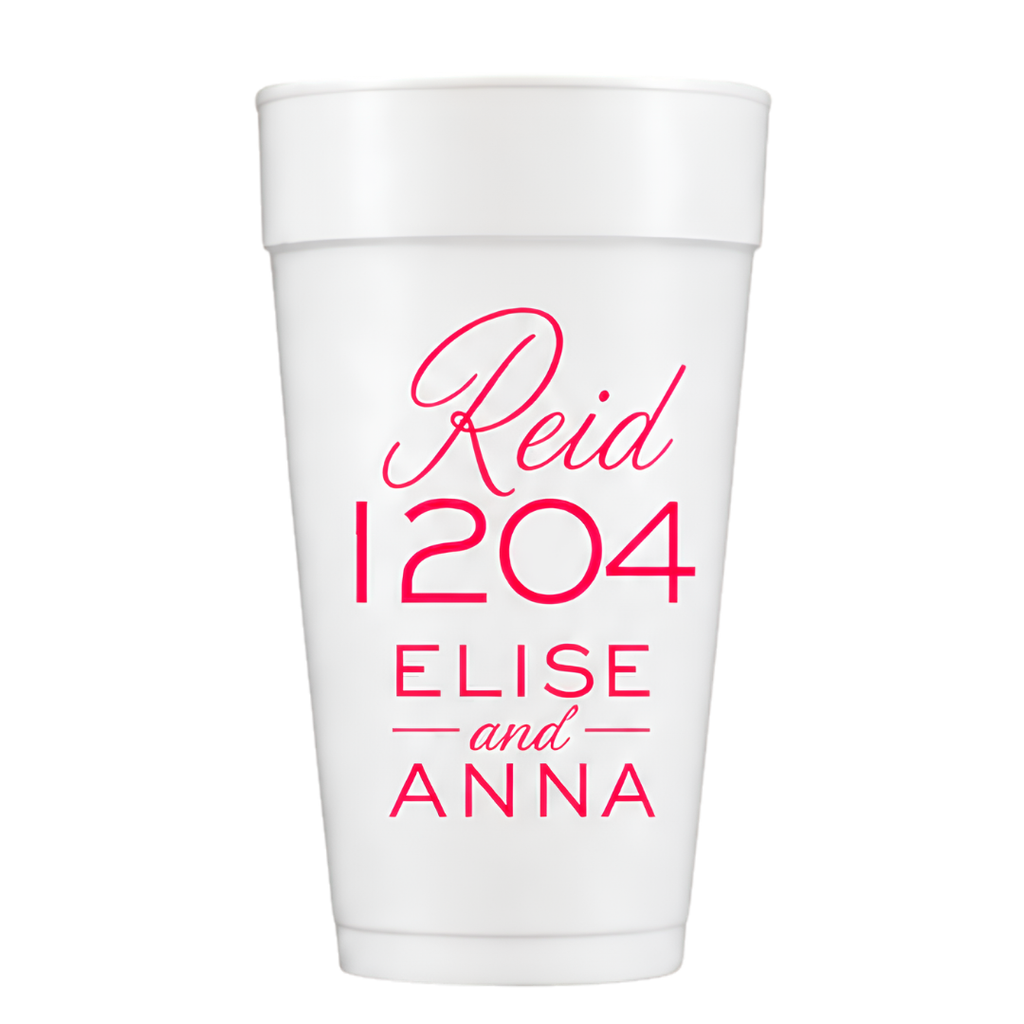 Custom Dorm Cups Styrofoam set of 100