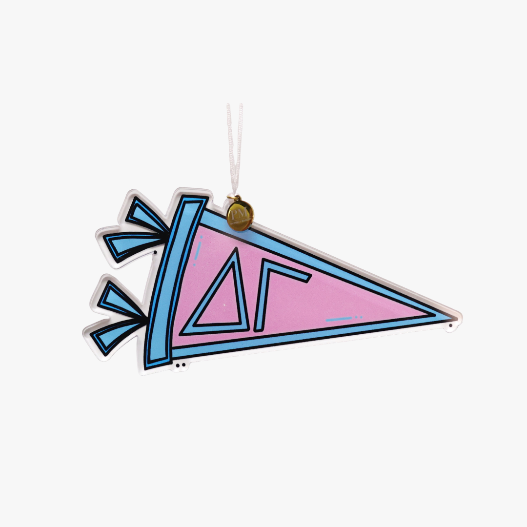 Delta Gamma Acrylic Pennant Ornament