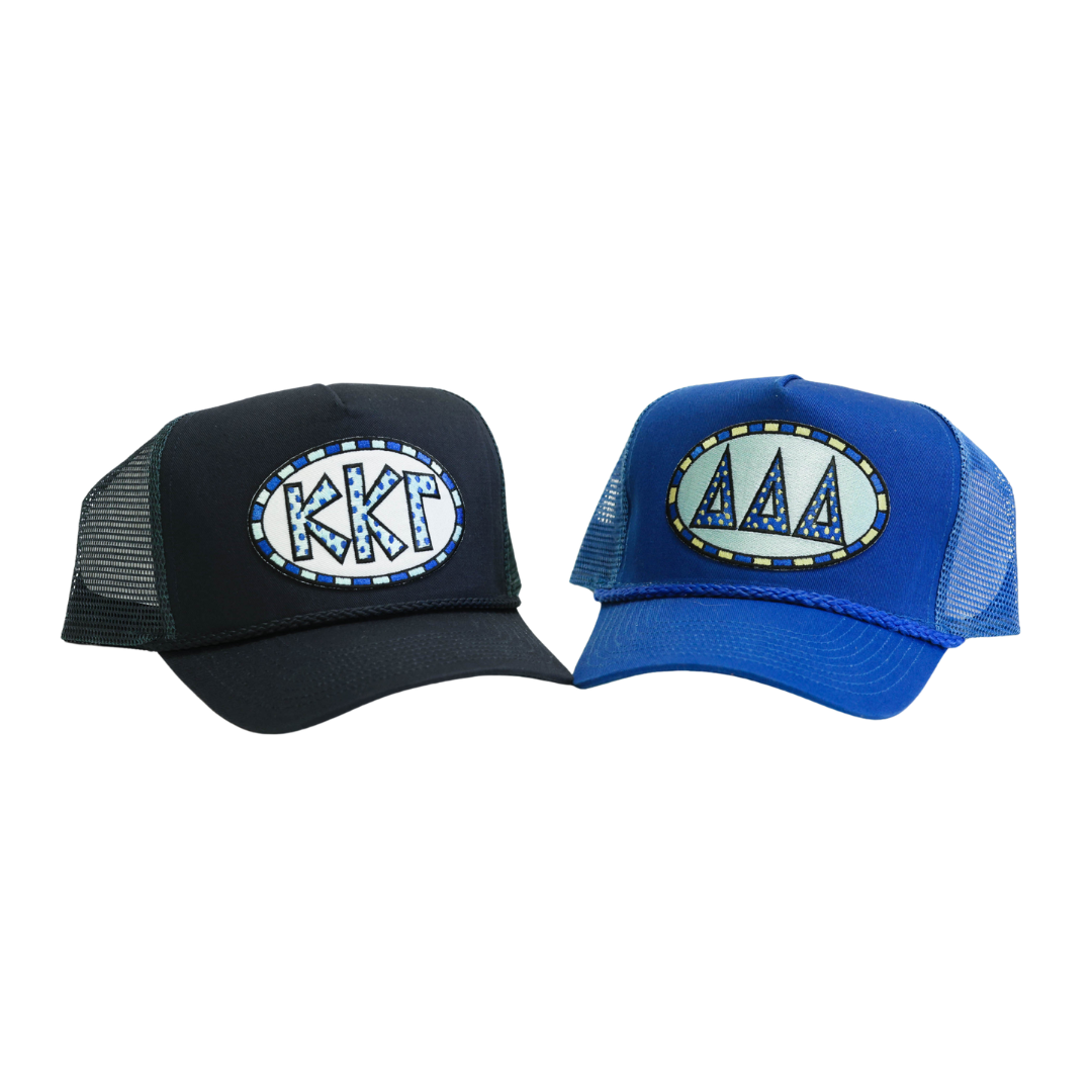Sorority Oval Patch Trucker  Hats