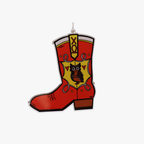 Chi Omega Acrylic Boot Ornament