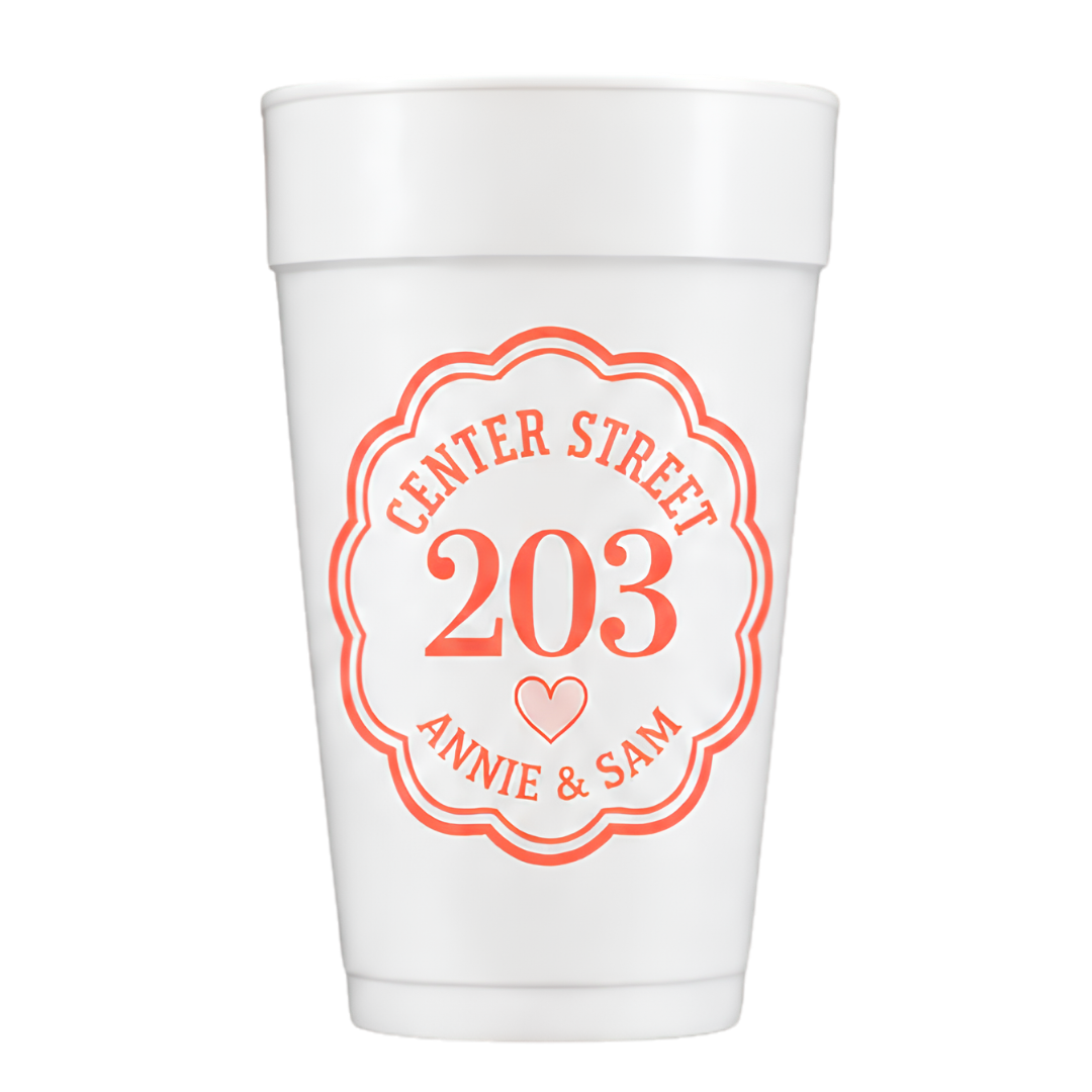Custom Dorm Cups Styrofoam set of 100