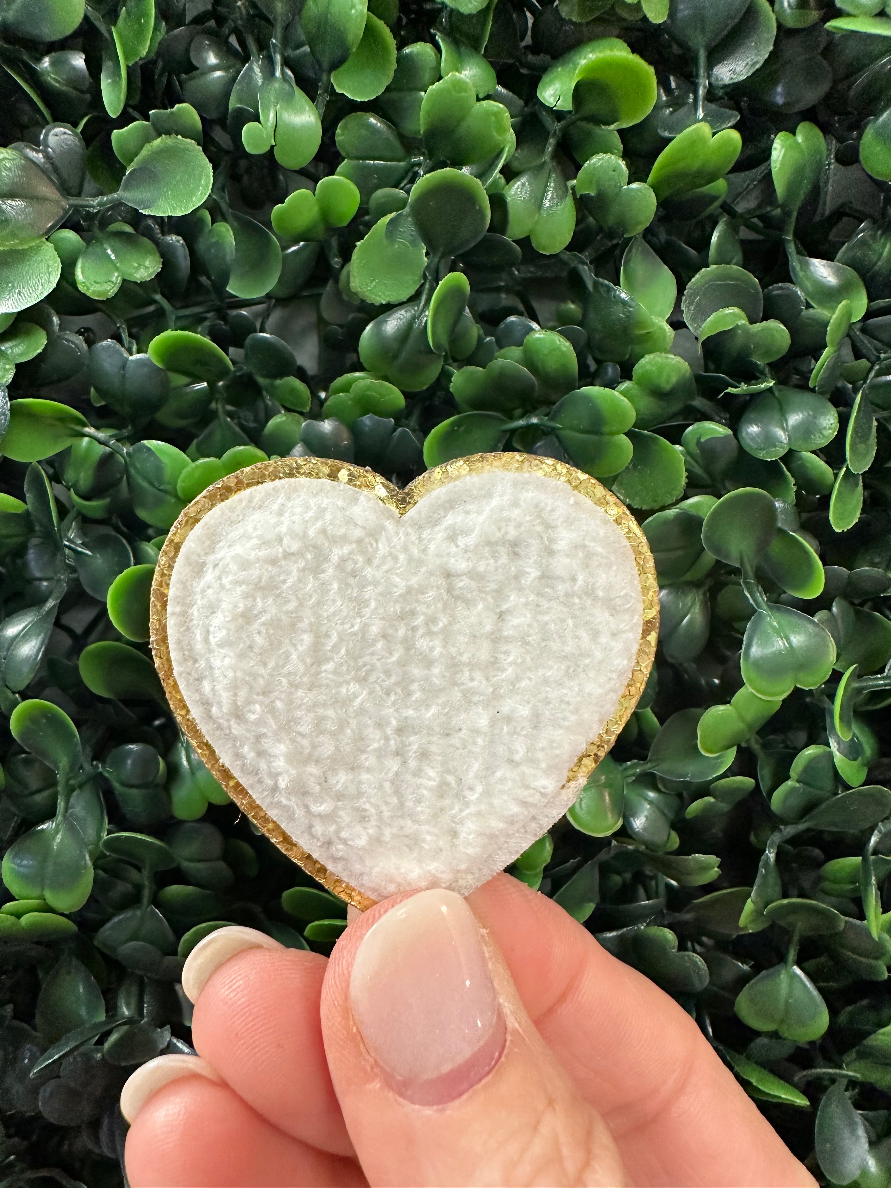 Mini Heart Chenille Patch