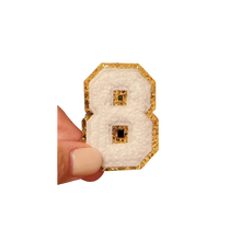 Load image into Gallery viewer, Glitter Chenille Numbers Self Adhesive
