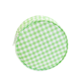 Round Gingham Check Cosmetic Bag