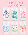 Custom Dorm Cups Styrofoam set of 100
