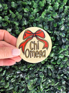 Chi Omega Sorority Game Day Button Mom Button