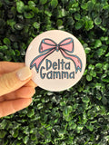 Delta Gamma Sorority Game Day Button Mom Button
