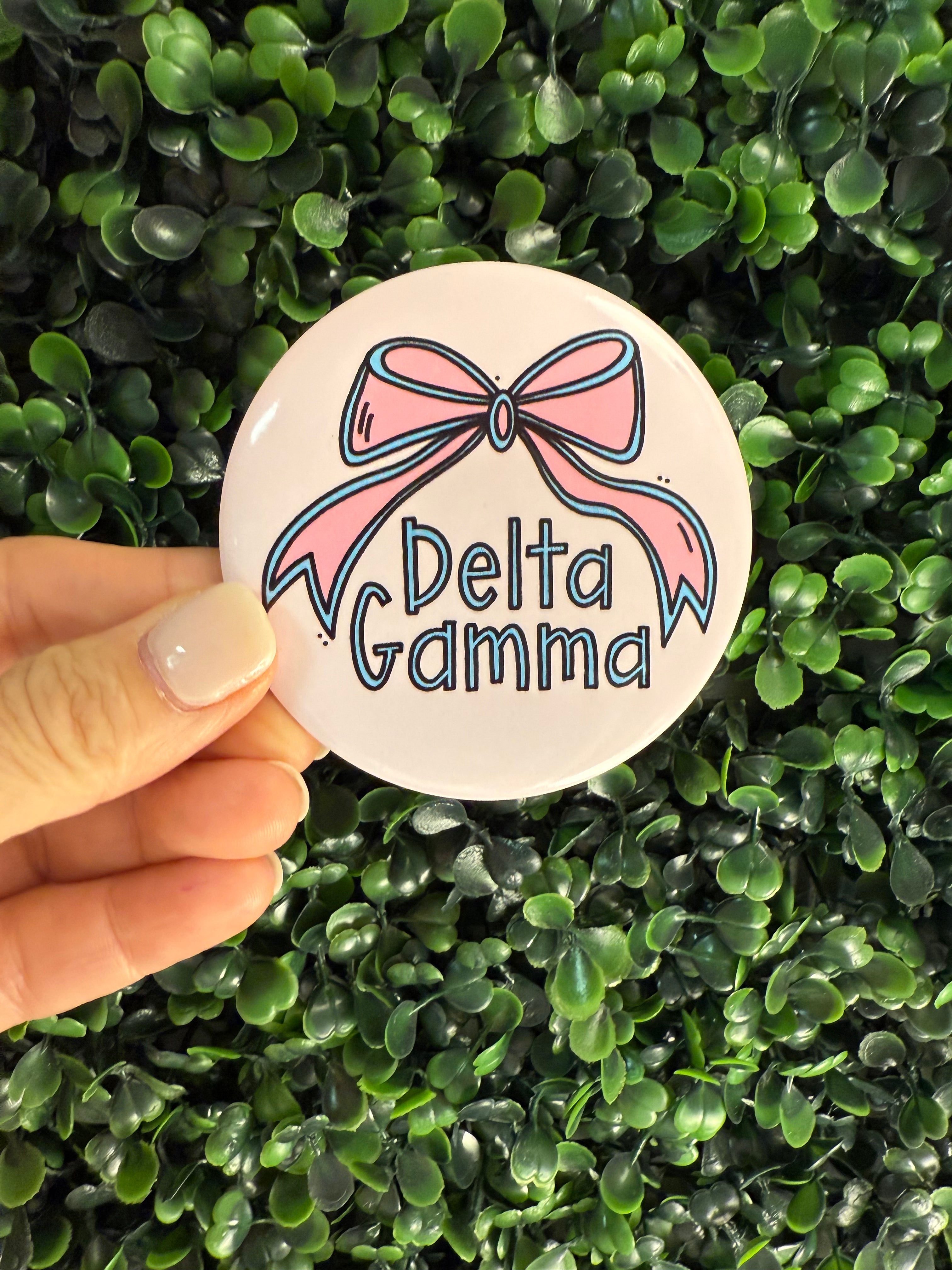 Delta Gamma Sorority Game Day Button Mom Button