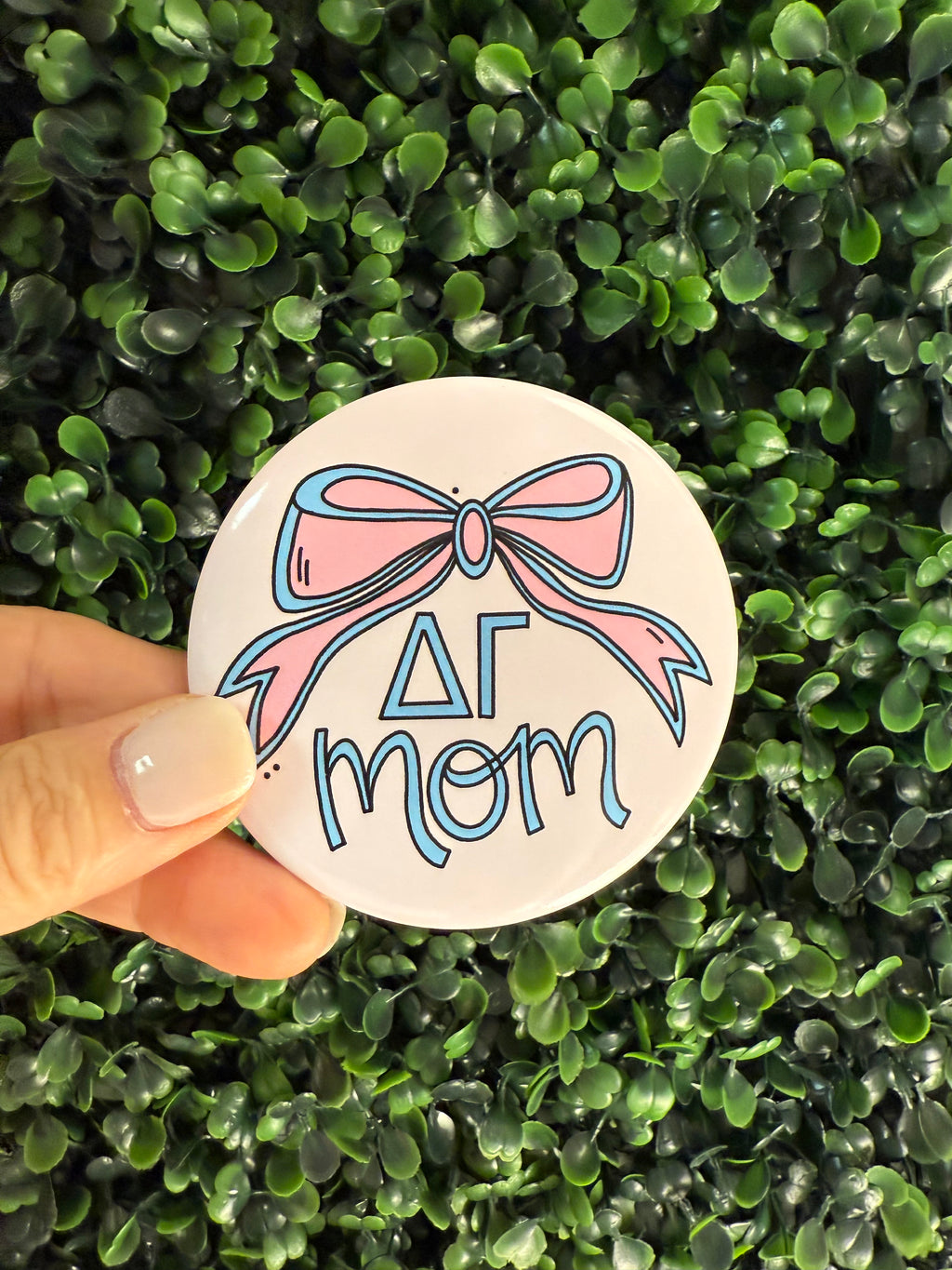 Delta Gamma Sorority Game Day Button Mom Button