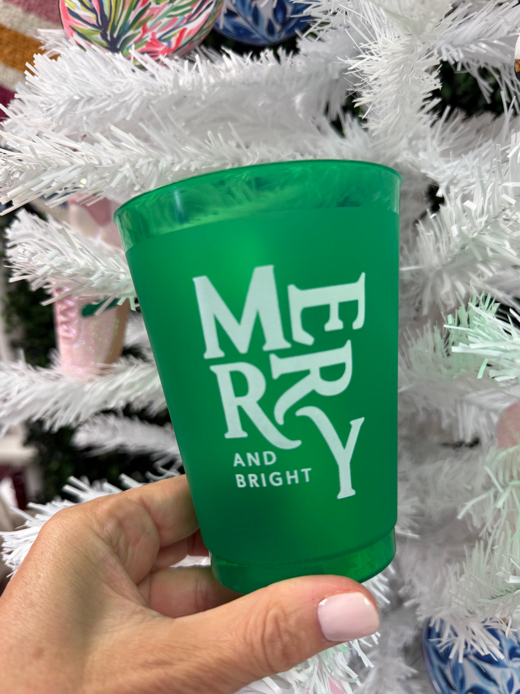 Christmas Holiday Frost Flex Cup set of 8