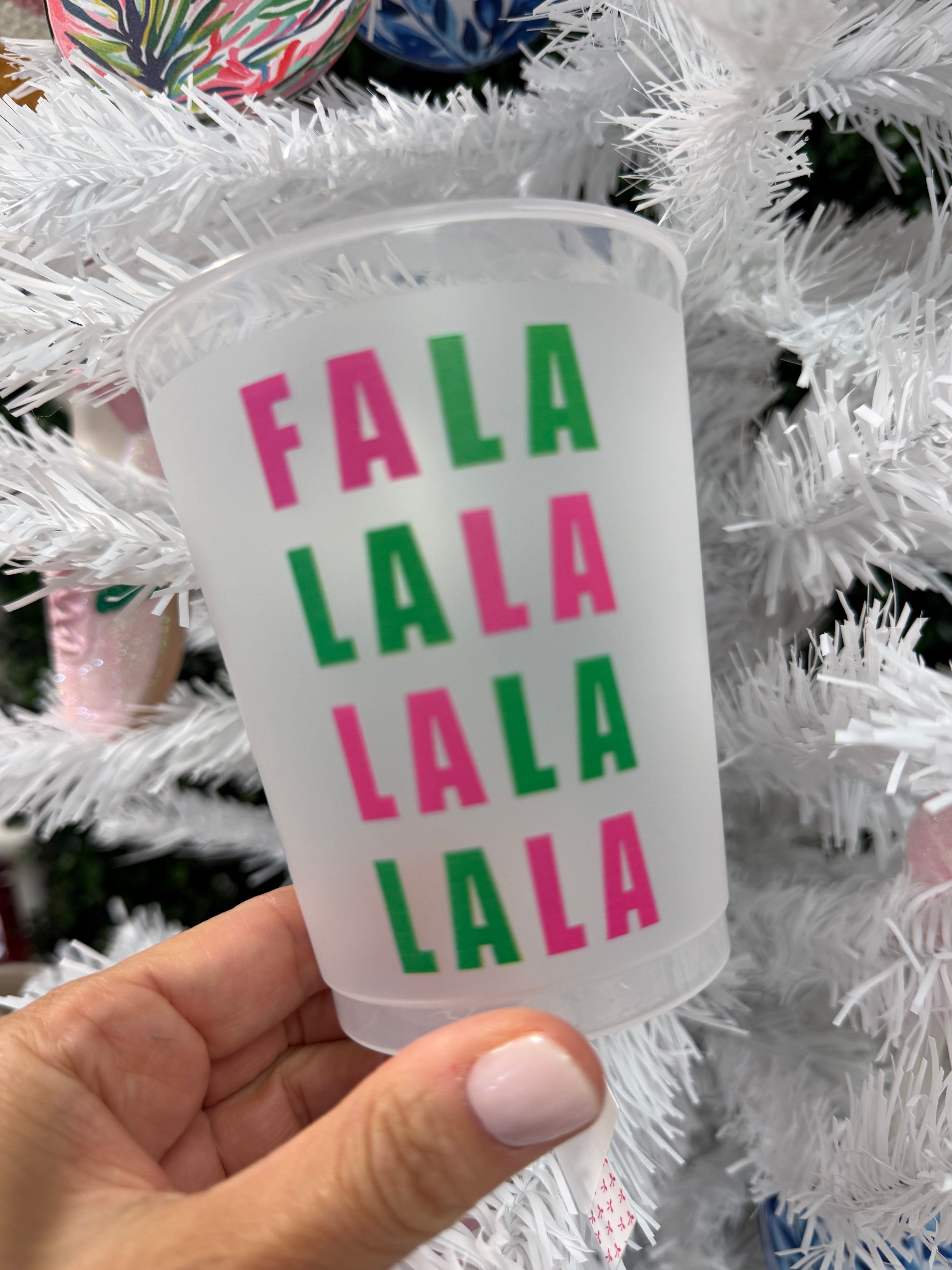 Christmas Holiday Frost Flex Cup set of 8