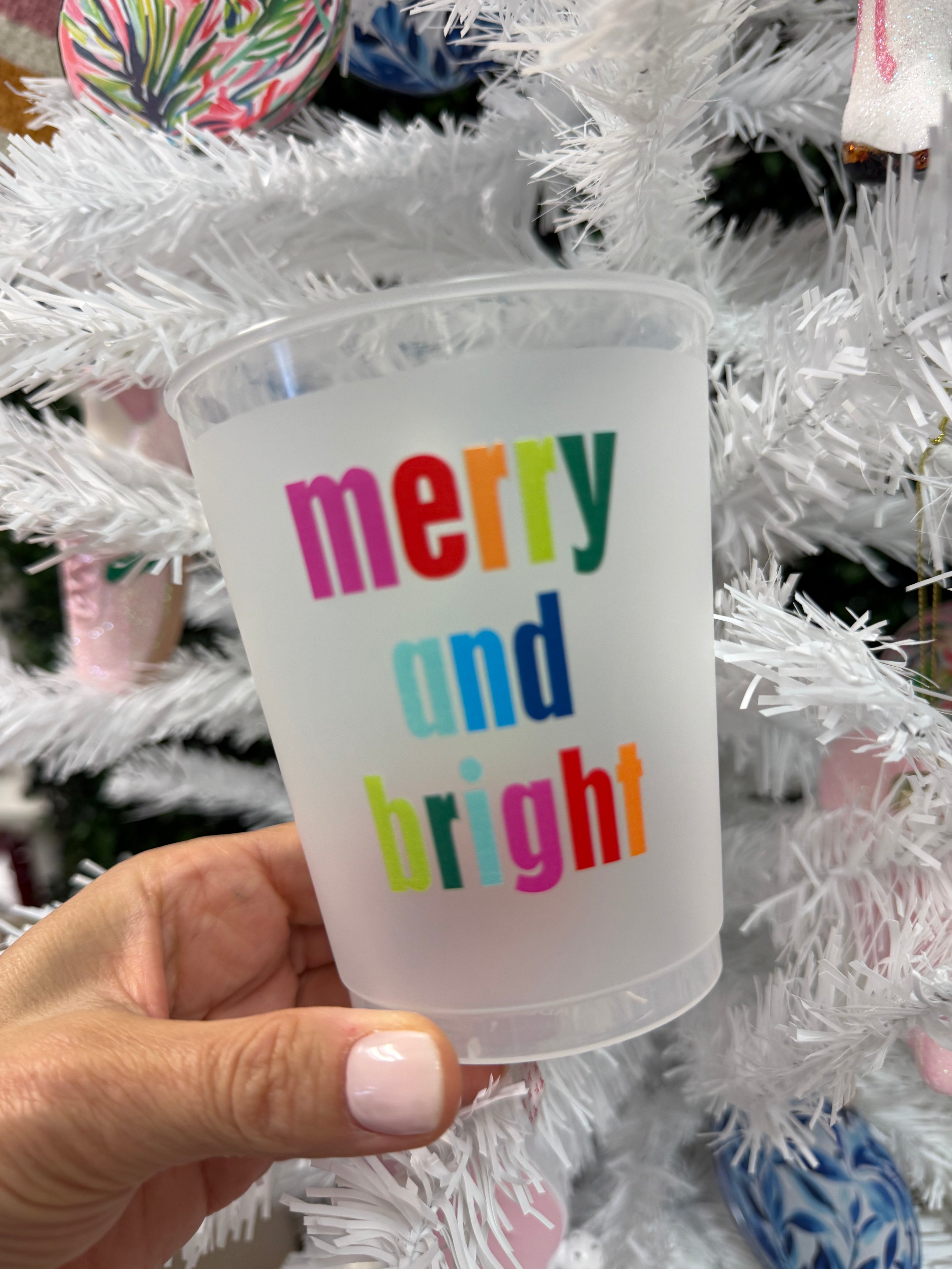 Christmas Holiday Frost Flex Cup set of 8