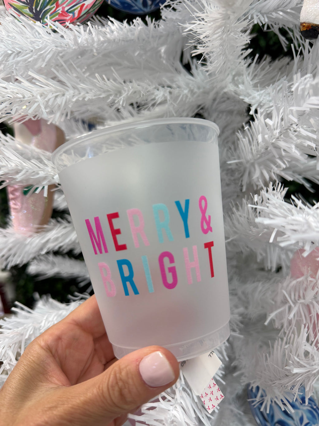 Christmas Holiday Frost Flex Cup set of 8