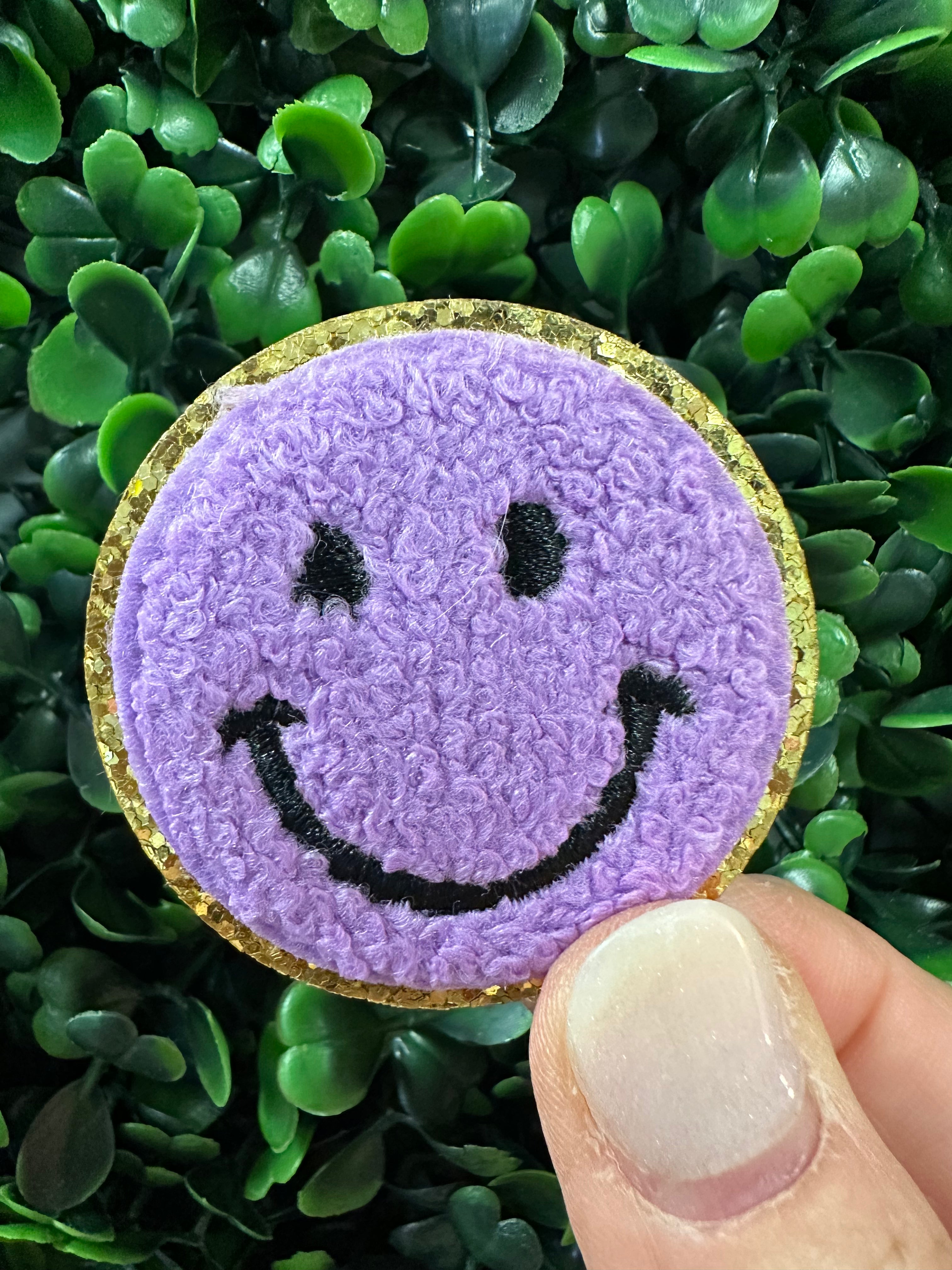 Smilie Face Chenille Patches