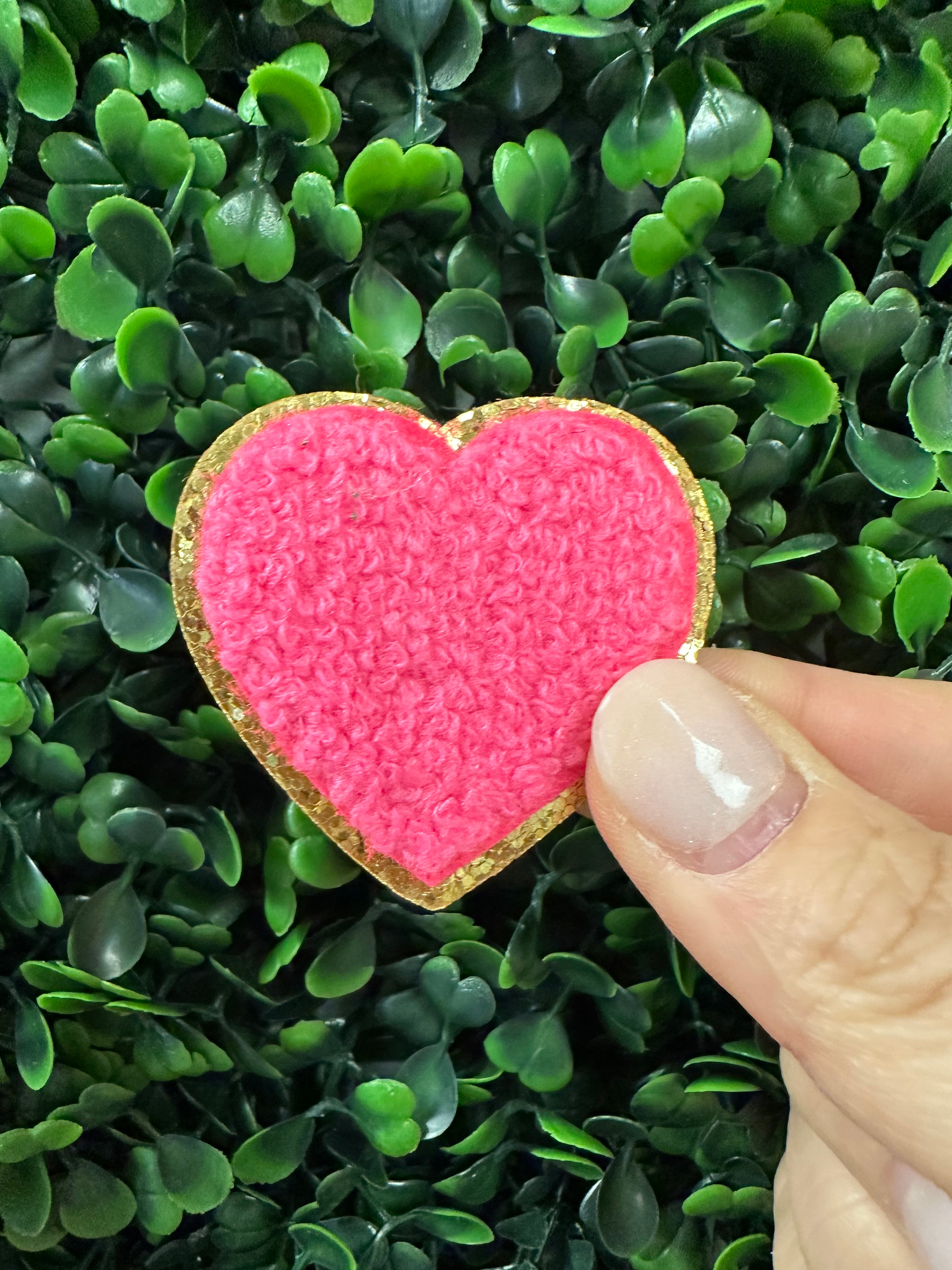 Mini Heart Chenille Patch
