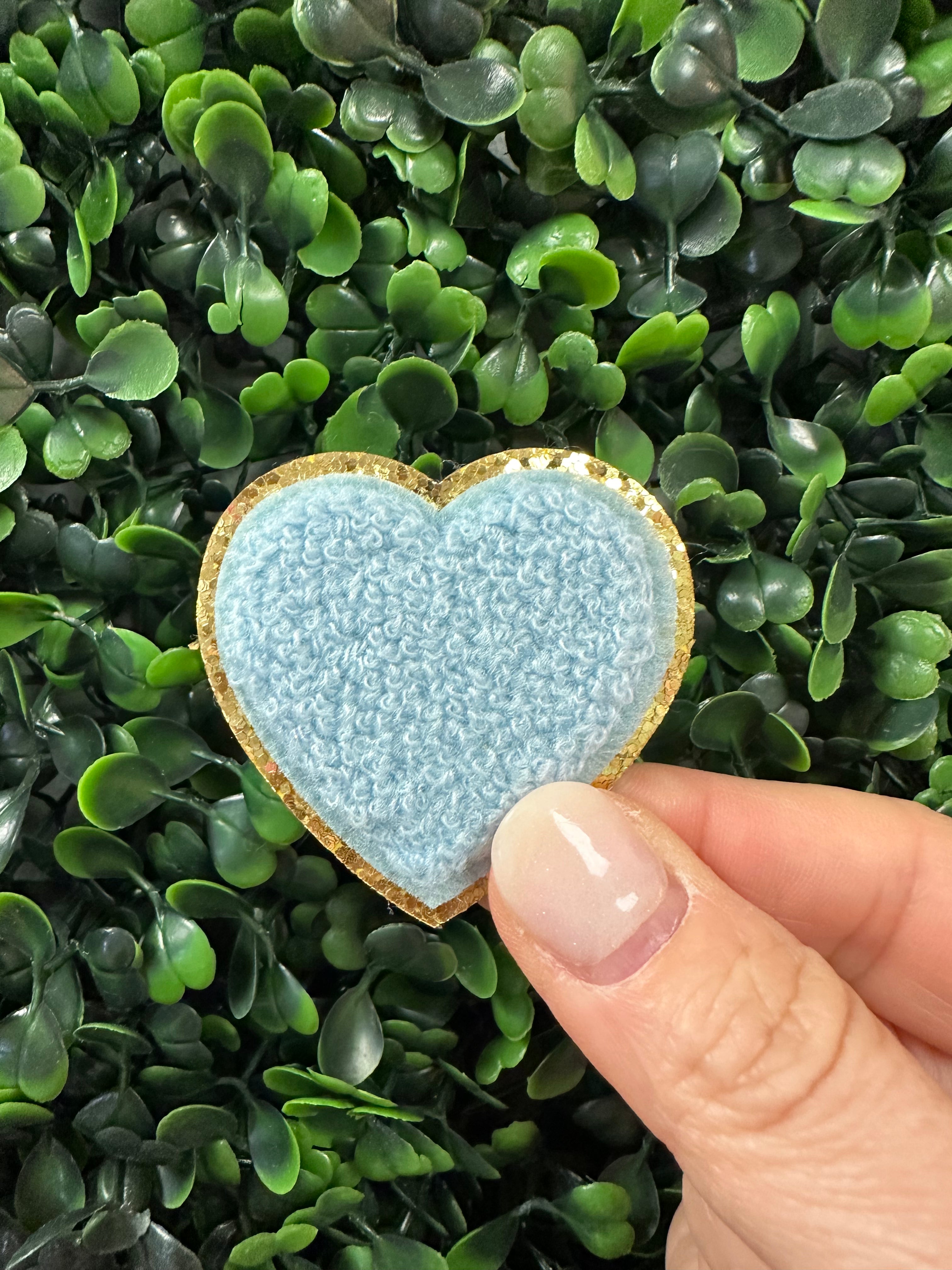 Mini Heart Chenille Patch
