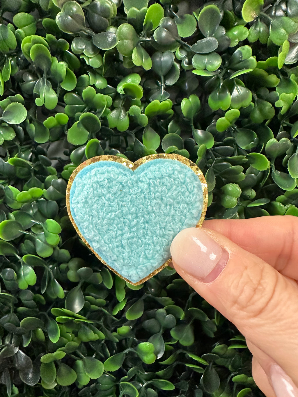 Mini Heart Chenille Patch