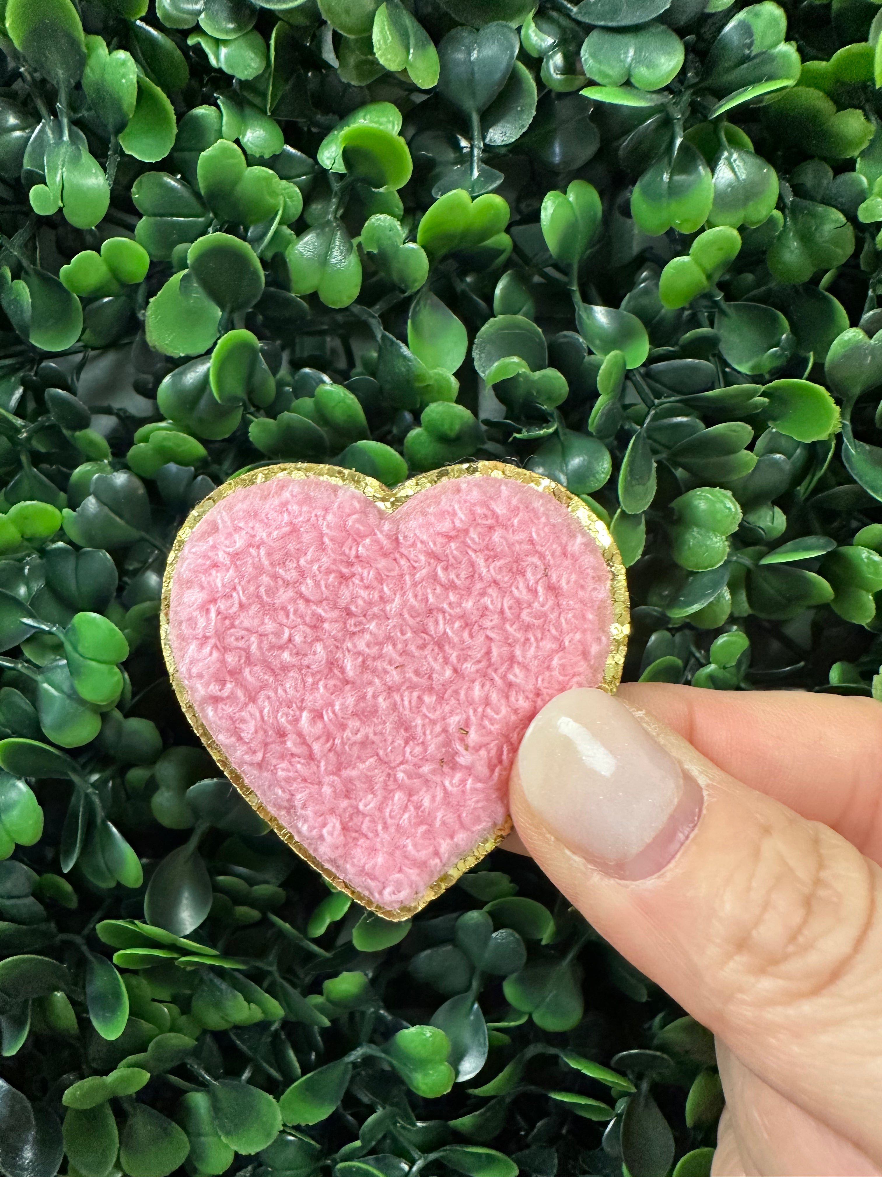 Mini Heart Chenille Patch