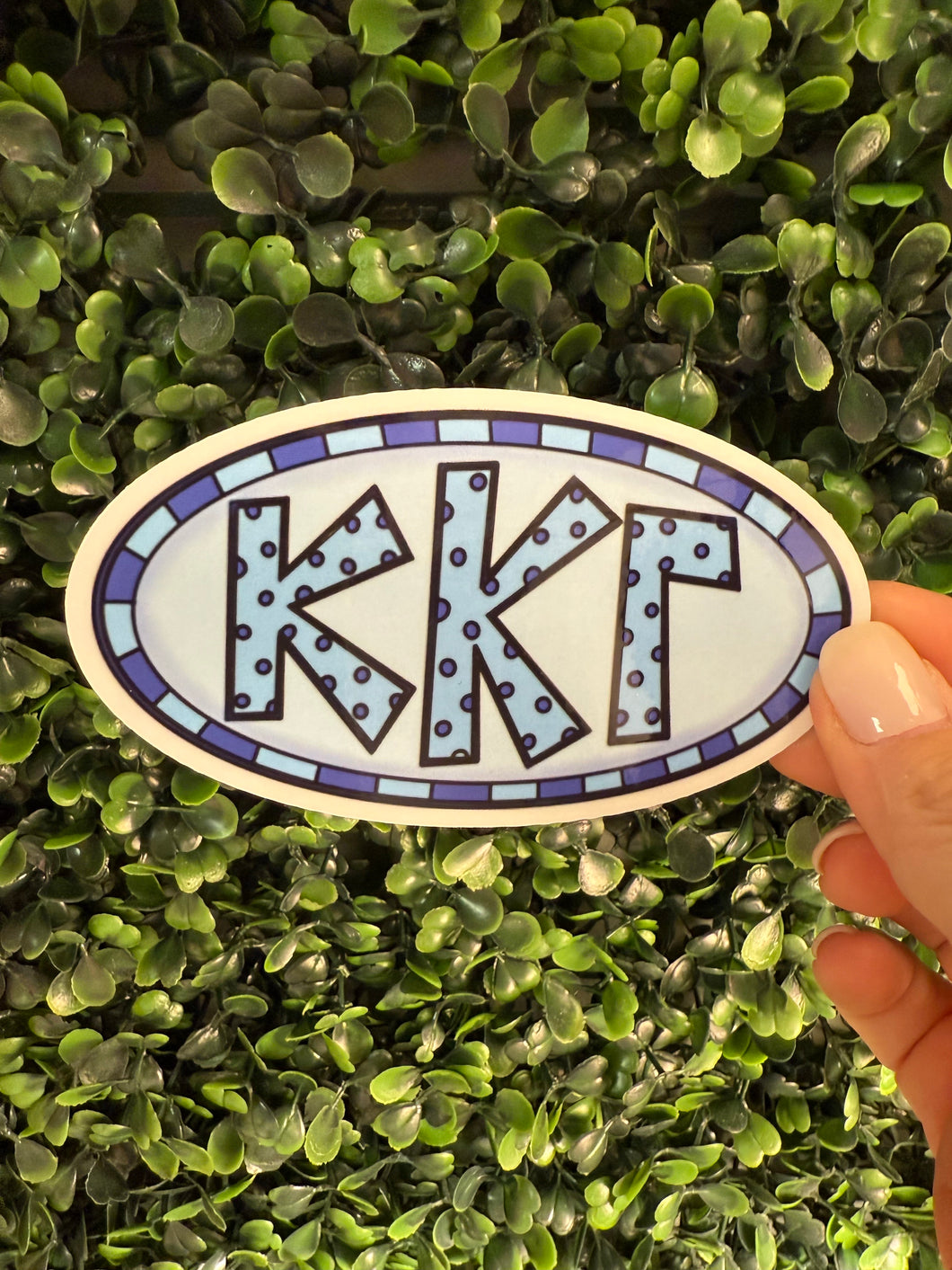 Sorority Sticker Oval Decal Kappa Kappa Gamma