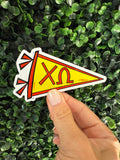 Sorority Sticker Pennant Decal